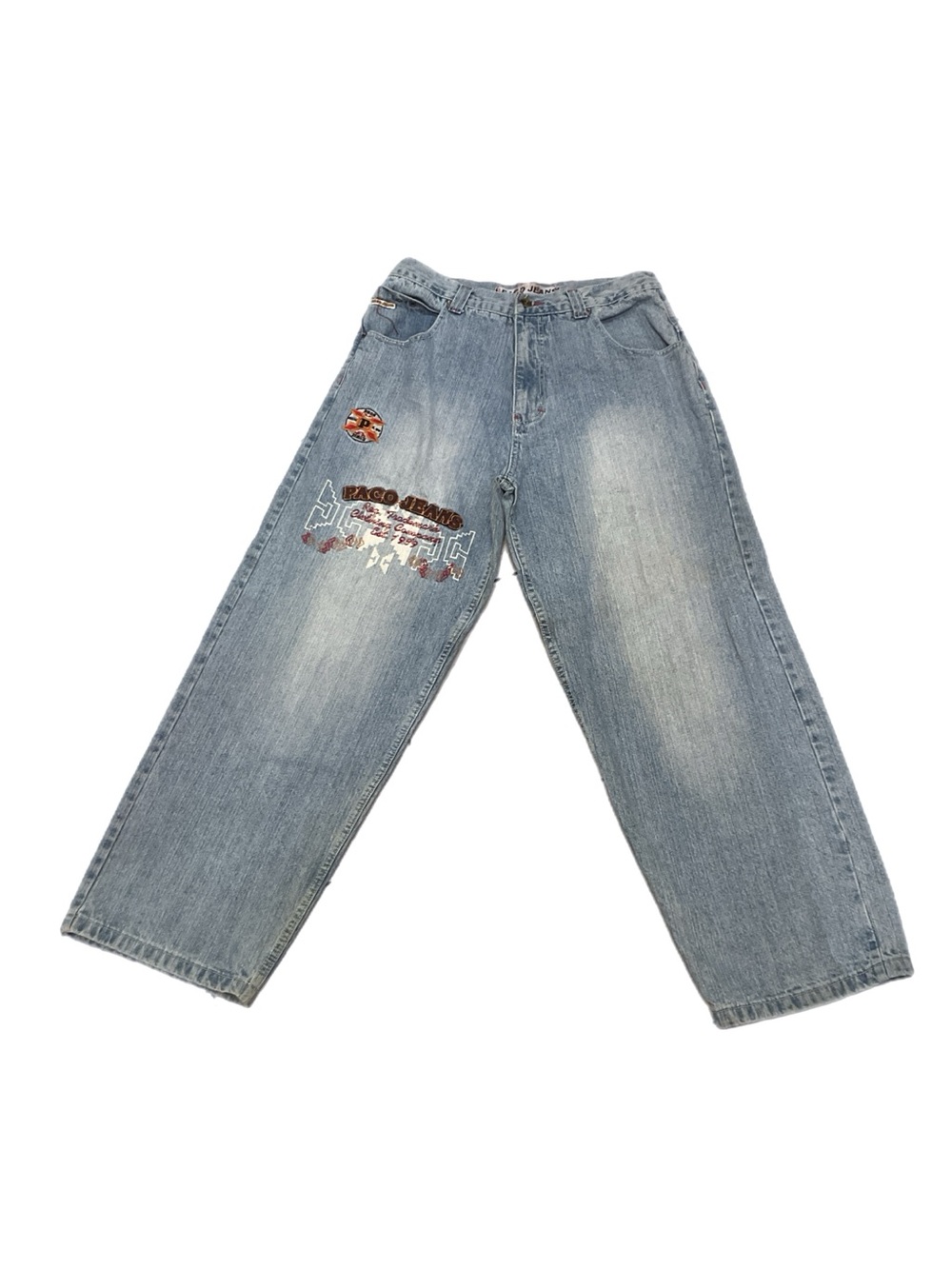 Paco Jeans Y2K Embroidered Baggy Denim Jeans